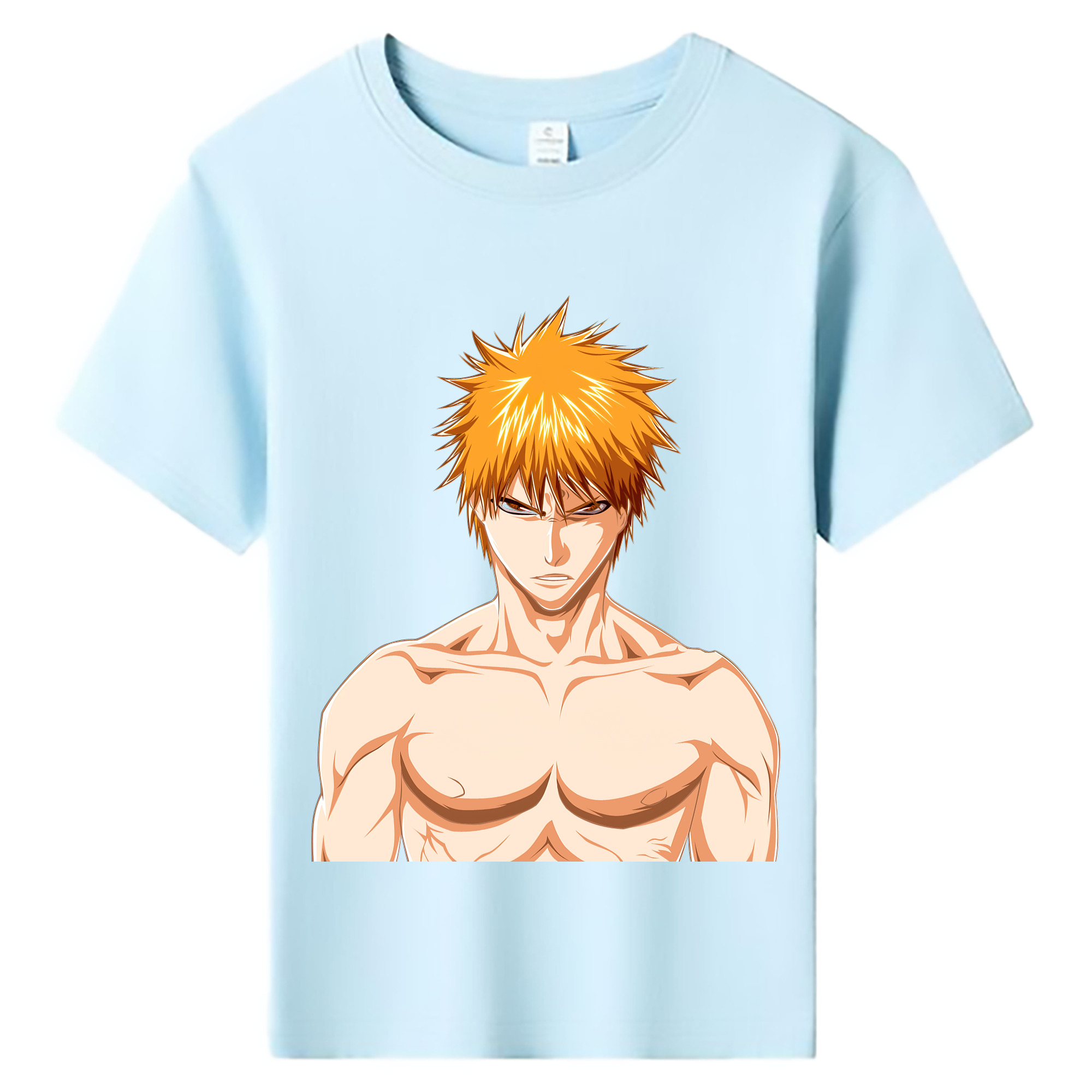 （画像用） ブリーチ 黒崎一護（くろさき いちご）BLEACH Kurosaki Ichigo 綿100％キッズTシャツ（フロントプリント）